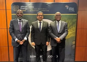 Board Member of Sonangol, Executive VP of Global Trade Bank at Afreximbank and Mr Gaspar Martins, Chairman of the Board of Directors and President of Sonangol. Photo by Afreximbank.