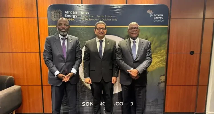 Board Member of Sonangol, Executive VP of Global Trade Bank at Afreximbank and Mr Gaspar Martins, Chairman of the Board of Directors and President of Sonangol. Photo by Afreximbank.
