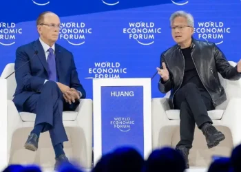 Davos fireside chat. Photo by World Economic Forum.