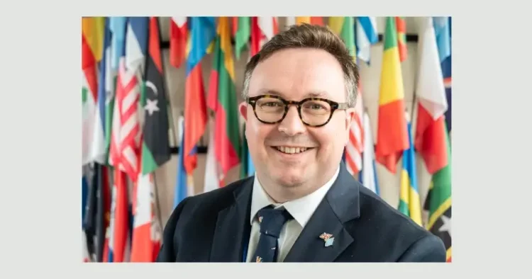 Ian Millar at the IAEA. Photo by the Foreign Office