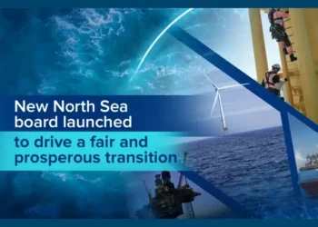 New North Sea board launched. Artwork and photo by the Department for Energy.