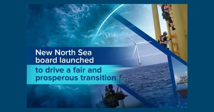 New North Sea board launched. Artwork and photo by the Department for Energy.