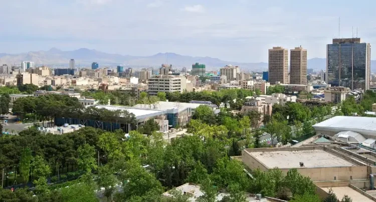 South Tehran Skyline from Laleh International Hotel. Photo by A. Davey from Portland, Oregon.