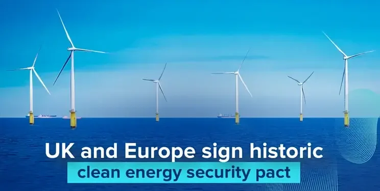 UK and Europe sign historic North Sea pact. Photo and artwork by Department for Energy.