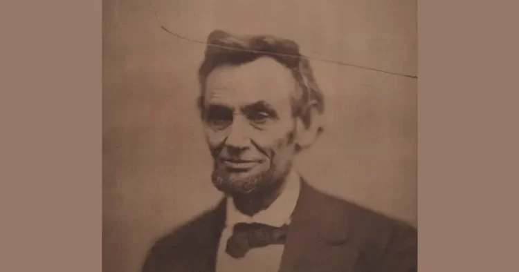 Alexander Gardner's famous cracked glass plate. Photo of Abraham Lincoln. Image shared by David of Flickr