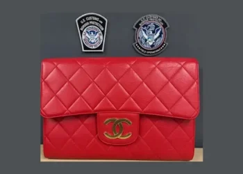CBP officers in Pittsburgh seized counterfeit designer handbags, jewelry, and scarves seized from a shipment originating in China. Photo by the CBP