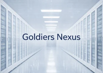 Goldiers Nexus server bank. Photo AI generated. Copyright THX News.