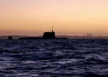 Royal Navy submarine HMS ANSON arrives in Western Australia for maintenance with AUKUS partners. Photo by the MoD.