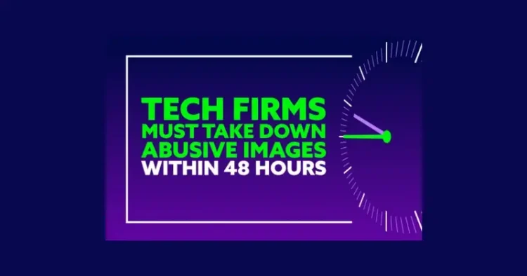 Tech companies to be ordered to take down intimate images 48 hours. Artwork by the DSIT.