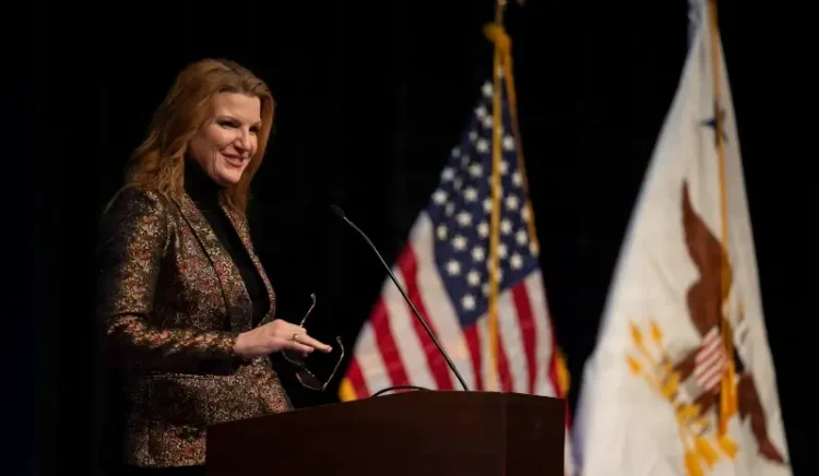 War Department Chief Information Officer Kirsten Davies hosts the annual CIO awards ceremony at the Pentagon, Feb. 23, 2026. Photo by NPO 1st Class Kubitza.
