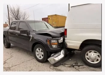 Illegal alien slammed on his brakes, causing a multi-car pileup. Photo by ICE.
