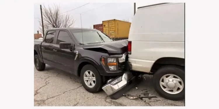 Illegal alien slammed on his brakes, causing a multi-car pileup. Photo by ICE.