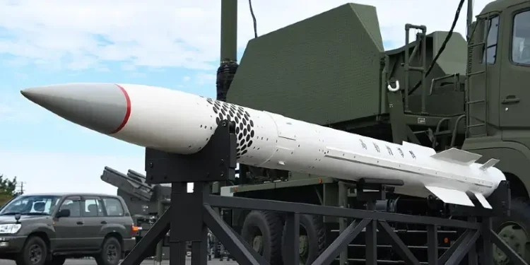 JASDF MIM-104 Patriot PAC-3 Missile at the Hamamatsu Air Base. Photo by Hunini.