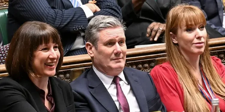 Rachel Reeves, Keir Starmer and Angela Rayner. Photo by © UK Parliament and Maria Unger.