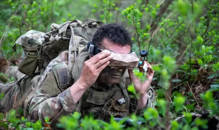 Army Pfc. Gage Green participates in force-on-force training during Project Flytrap 5.0 at Pabradė Training Area, Lithuania, May 8, 2026. Photo by Army Sgt. J. Honce.