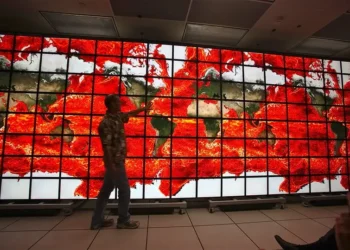 NASA's Hyperwall-2 Quarter-Gigapixel Display. Photo by Steve Jurvetson.