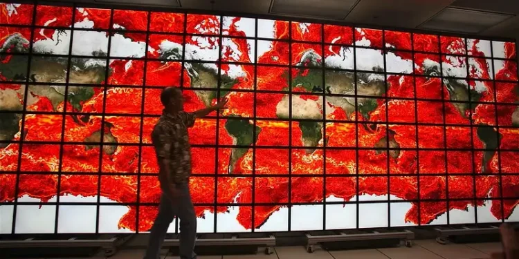 NASA's Hyperwall-2 Quarter-Gigapixel Display. Photo by Steve Jurvetson.