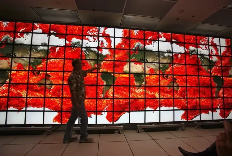 NASA's Hyperwall-2 Quarter-Gigapixel Display. Photo by Steve Jurvetson.