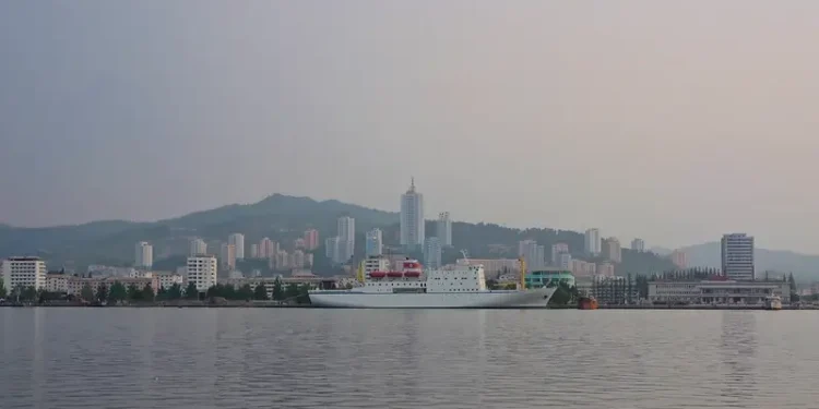Ship at Wonsan DPRK. Photo by Clay Gilliland.