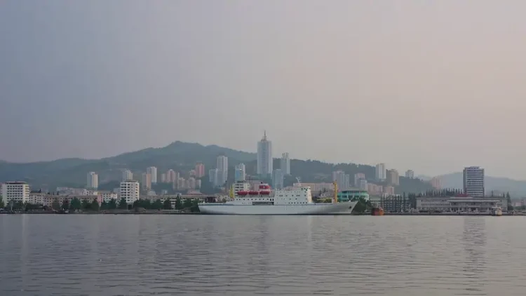 Ship at Wonsan DPRK. Photo by Clay Gilliland.