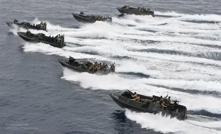 British and French Amphibious Assault Craft on Ex Corsican Lion. Photo by Defence Images.