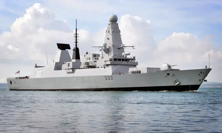Type 45 Destroyer HMS Dauntless Entering Portsmouth. Photo by Defence Images..