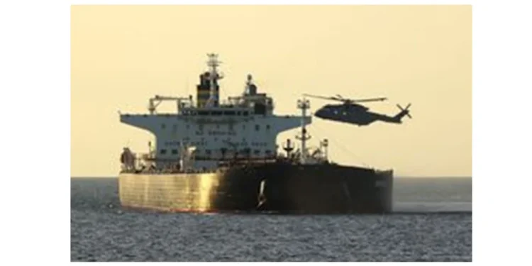 UK Armed Forces intercept a Russian shadow fleet vessel. Photo by the MOD. Crown Copyright