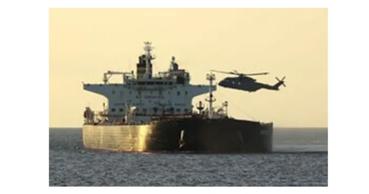 UK Armed Forces intercept a Russian shadow fleet vessel. Photo by the MOD. Crown Copyright