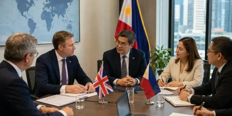 UK Government style meeting in manila. Image generated by ChatGPT Image.