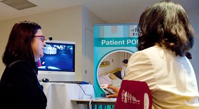 Remove telehealth demonstration. Photo by CiscoANZ.